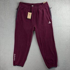 Nike ACG Sweatpants Mens Large L Pants Maroon Red Wolf Tree Polartec Fleece